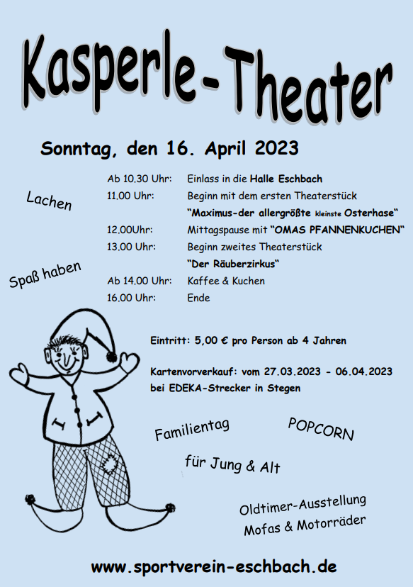 Werbeplaket Kasperle-Theater